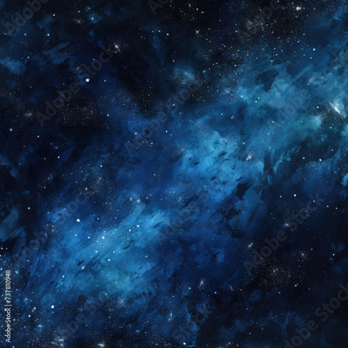 Blue Space Filled With Stars and Dust