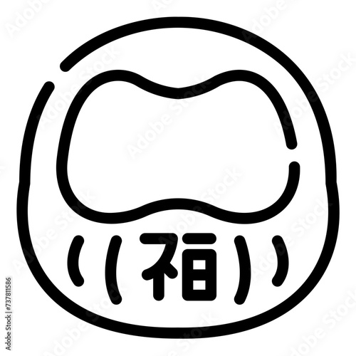 daruma Line Icon