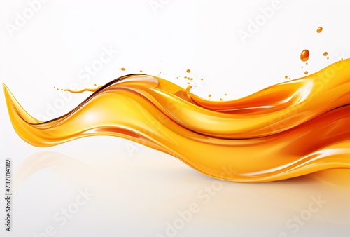 a yellow liquid flowing in the air