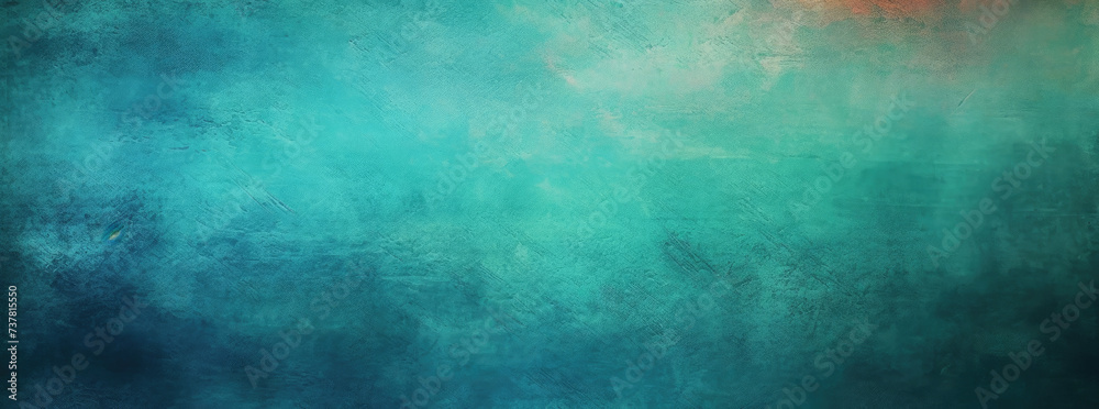 Painting of a Blue and Green Background
