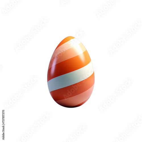 Colorful easter egg stripes isolated on white