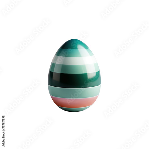 Colorful easter egg stripes isolated on white