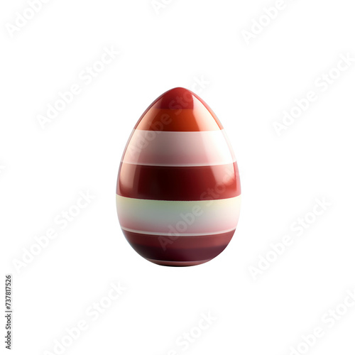 Colorful easter egg stripes isolated on white