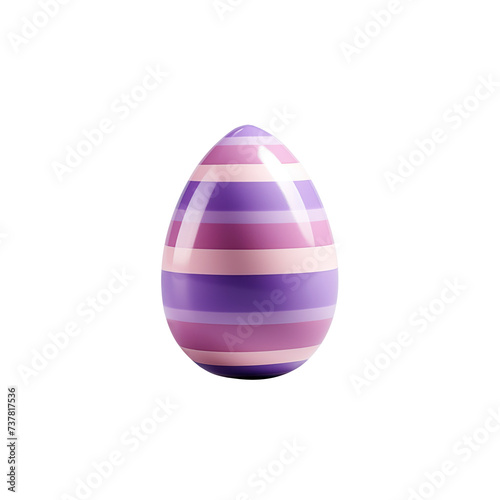 Colorful easter egg stripes isolated on white