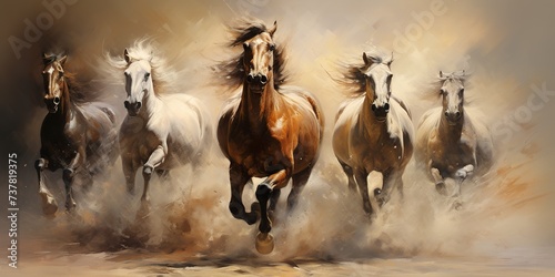 7 horses wall frame © Poulami