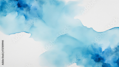 abstract blue watercolor background, generative ai