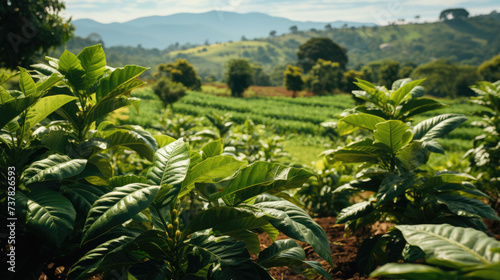 Tanzanian Coffee: From Berry to Brew. Witness the Ripening Coffee Beans on Branches Amidst Lush Agriculture. Experience the Essence of Freshness in Every Sip