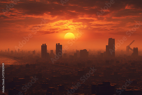 sunset in the city © Nature creative