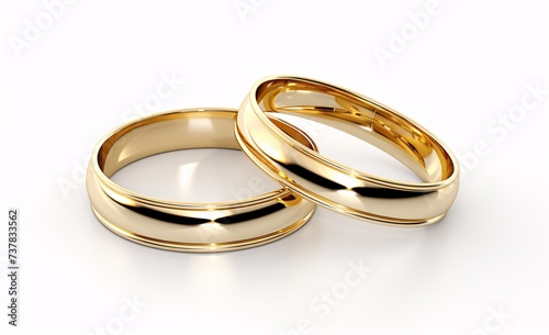a pair of gold rings