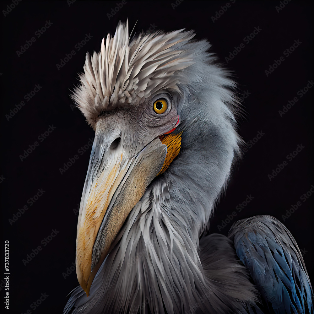 majestic-shoebill-stork-studio-portrait-with-dark-background-stock