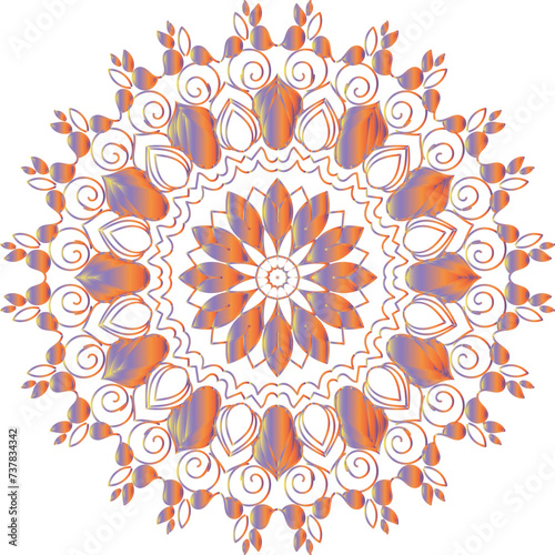 Flower Mandala. Vintage decorative elements. Oriental pattern, vector illustration. Islam, Arabic, Indian, Moroccan, Spanis, Turkish, Pakistani, Chinese, mystic, and Ottoman motifs. Coloring book page