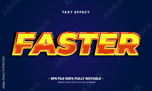 Free vector faster text effect editable