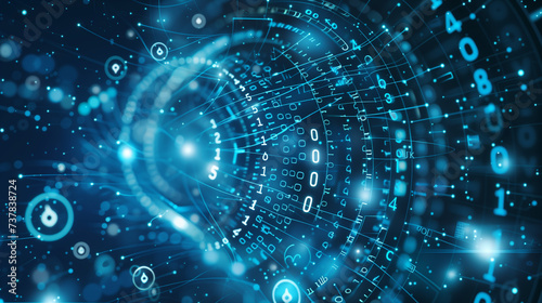 blue binary code