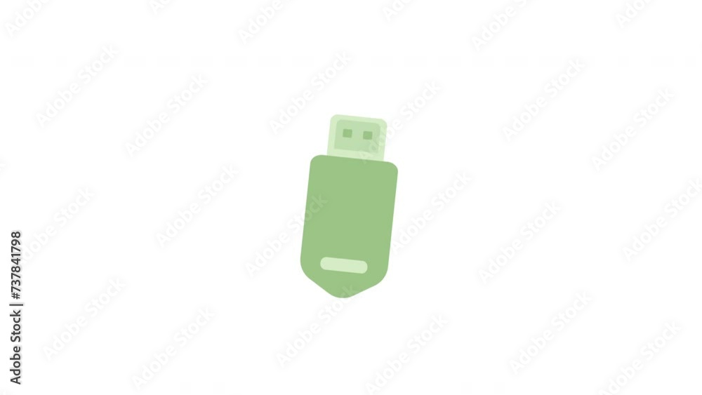 a green usb flash drive icon white background a green usb flash drive icon white background