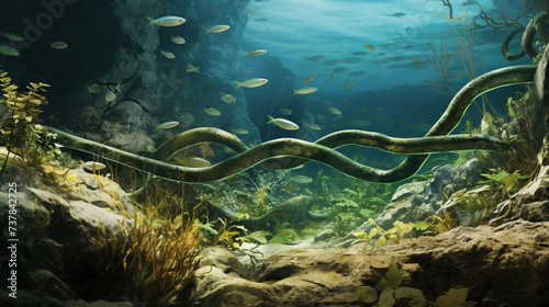Garden of eels underwater photo