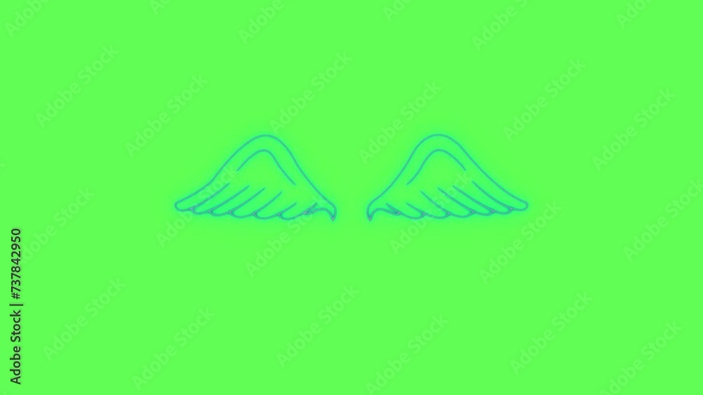 Angel wings green screen pack of three video , flying wings green screen , feather angel wings