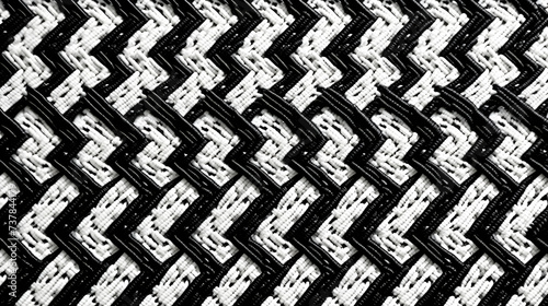 Wave texture silk abstract fabric. Black and white unique background