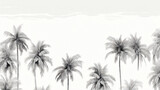 A wallpaper with a palm tree pattern on its side.