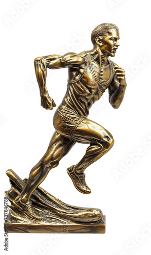 Running Marathon Trophy isolated for a transparent background