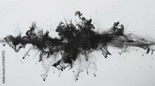 The ink blot spread is an abstract expression of emotion capturing a moment in time as it meanders across the paper with no direction or purpose.