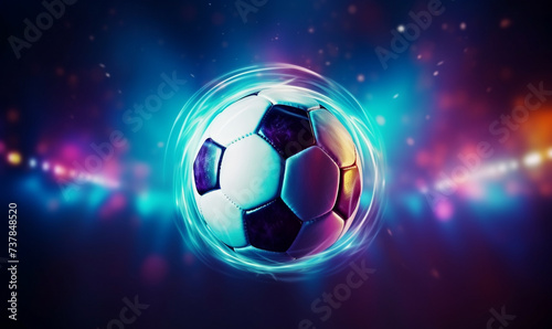 Fußball mit dynamischen Lichtern © Jenny Sturm