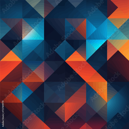 Vector style minimal geometric wallpaper Generative Ai