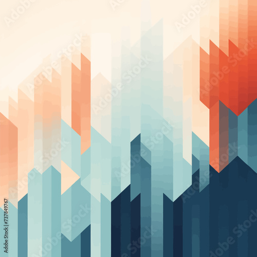 Vector style minimal geometric wallpaper Generative Ai