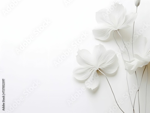 background white flower minimal