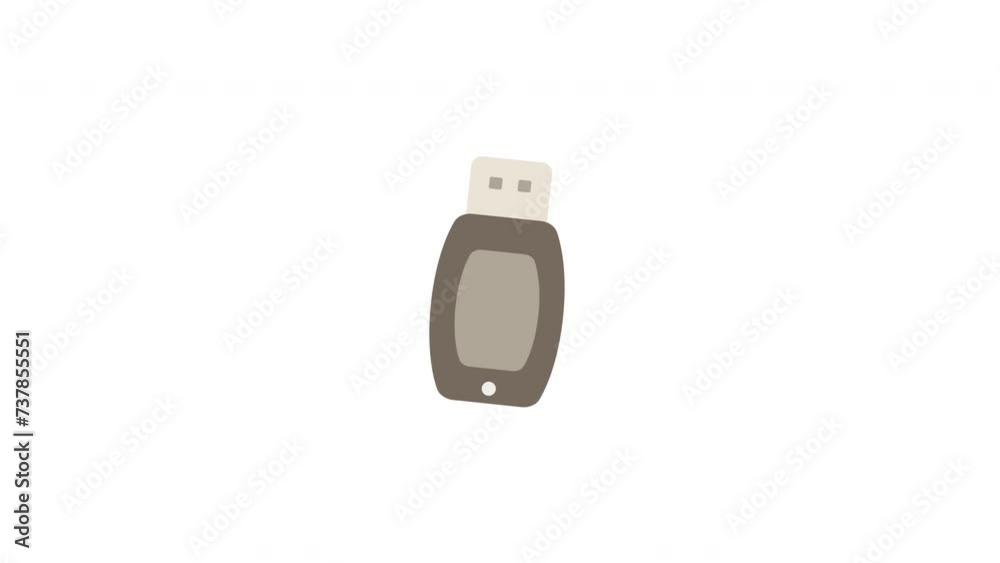 a simple brown usb flash drive icon white background a simple brown usb flash drive icon white background