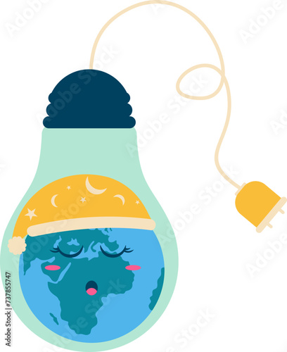 Earth Hour Illustration