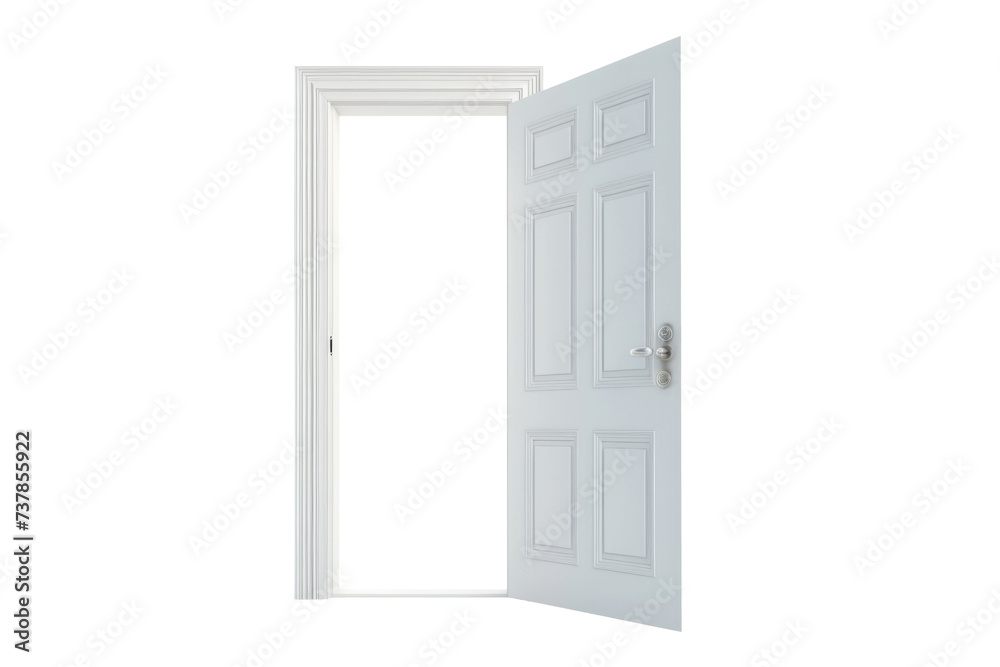 Open home door elements for open and close isolated on transparent png background, interior design concept. Open home door elements for open and close isolated on transparent png background, interior design concept.