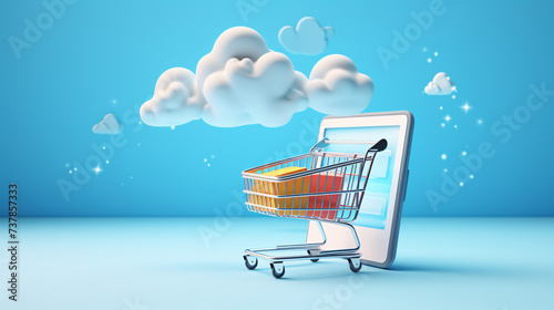 Illustration of shopping cart © khan