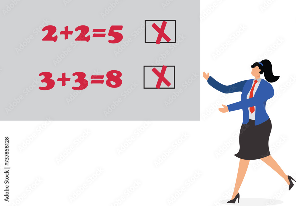 Mistake, Cancellation, Mistake, Report Document, Abstract, Businesswoman Mistake, Cancellation, Mistake, Report Document, Abstract, Businesswoman