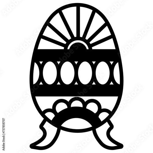 Faberge glyph and line vector illustration photo