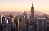 New York City at sunset, Manhattan skyline - USA