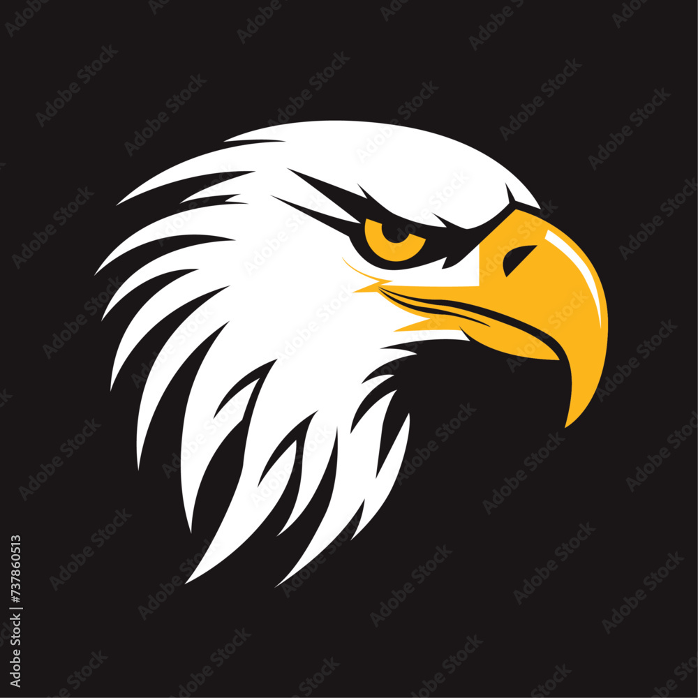 Eagle silhouette logo simple flat illustration Eagle silhouette logo simple flat illustration