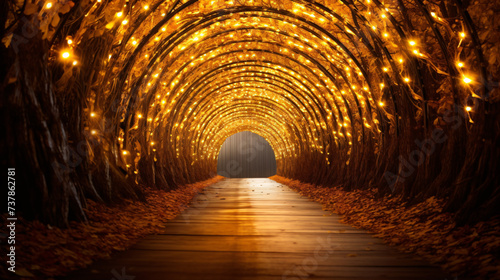 Luminous arch tunnel