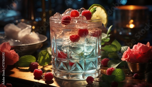 A stylish craft cocktail with unique garnishes
