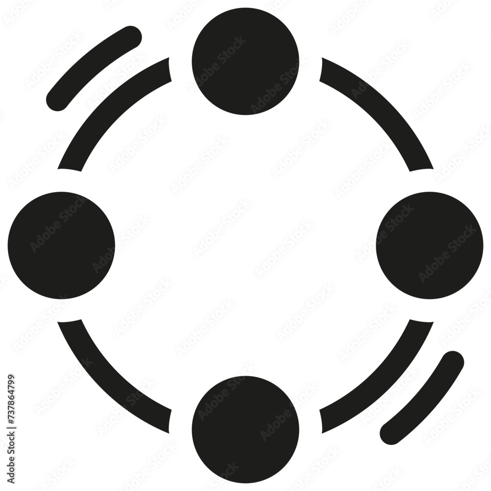 Business Management Data Integration Icon in Glyph Style Business Management Data Integration Icon in Glyph Style