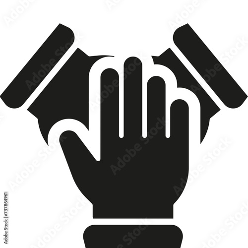 Business Management  Group Participation Icon in Glyph Style