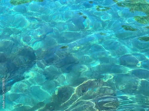 Sea water ripples beautiful aqua background.