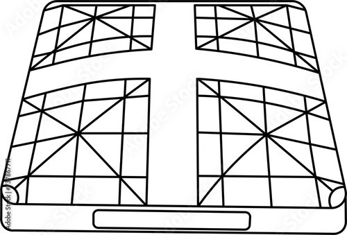 base Outline Vector Illustration
