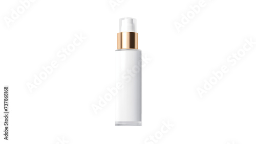 Cosmetic tube mockup cut out. Creme tube cutout. White bottle mockup on transparent background