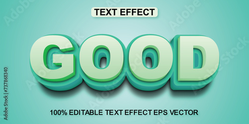 Good gradient color 3d text effect editable 3d style