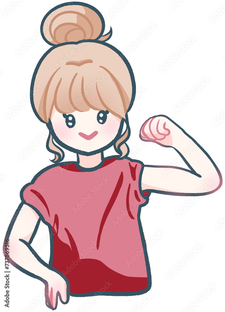 International Women's Day.Strong young woman International Women's Day.Strong young woman