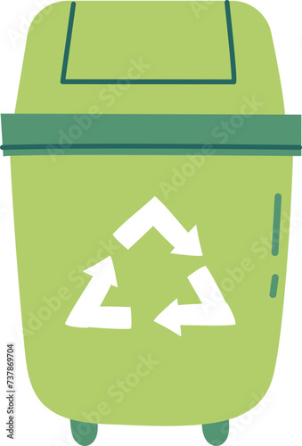 green recycling bin
