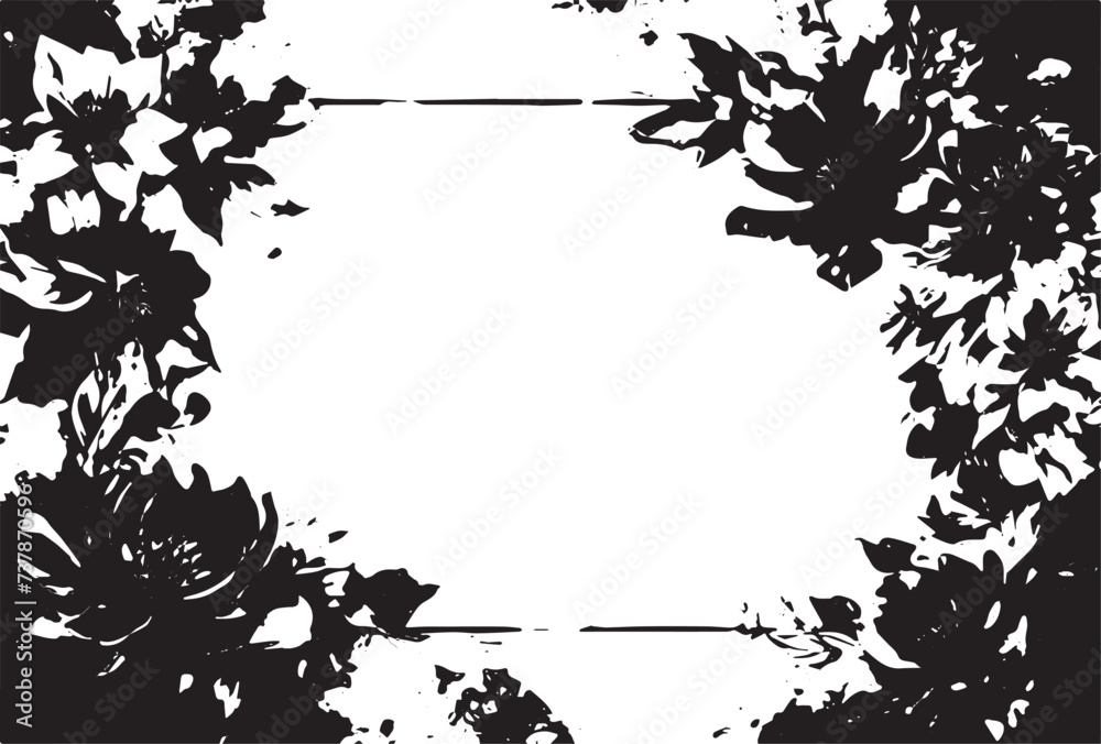 grunge flower background and texture
