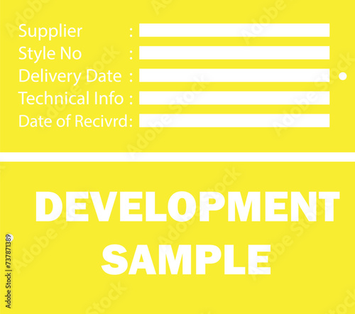 Development sample card for sample submit