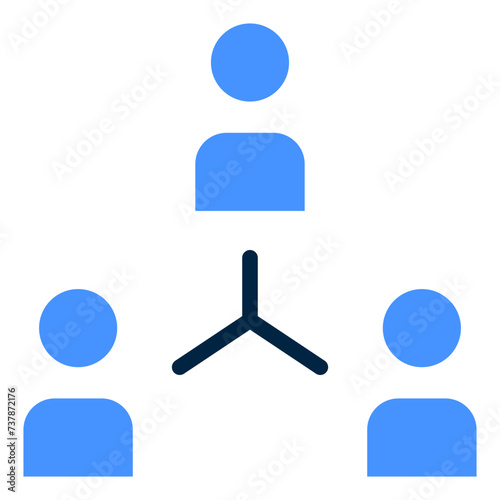 Business Management  Coordinating Icon in Dualtone Style