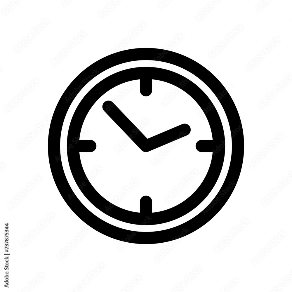 Clock face icon vector. Wall Clock illustration sign. Time symbol. watch symbol or logo. Clock face icon vector. Wall Clock illustration sign. Time symbol. watch symbol or logo.